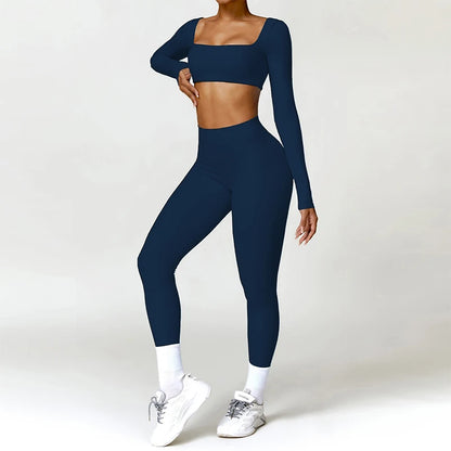 Women’s Sports Set – Quick-Dry Top & Leggings / Top & Shorts