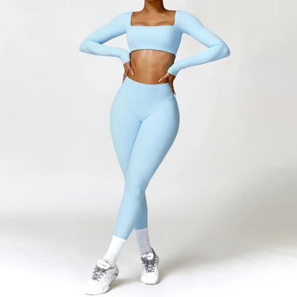 Women’s Sports Set – Quick-Dry Top & Leggings / Top & Shorts