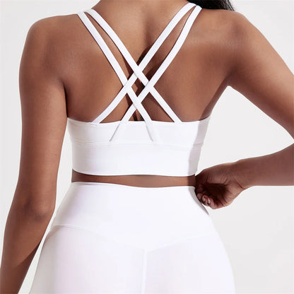 Cross-Back Fitness Bra – High Support