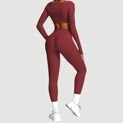 Women’s Sports Set – Quick-Dry Top & Leggings / Top & Shorts