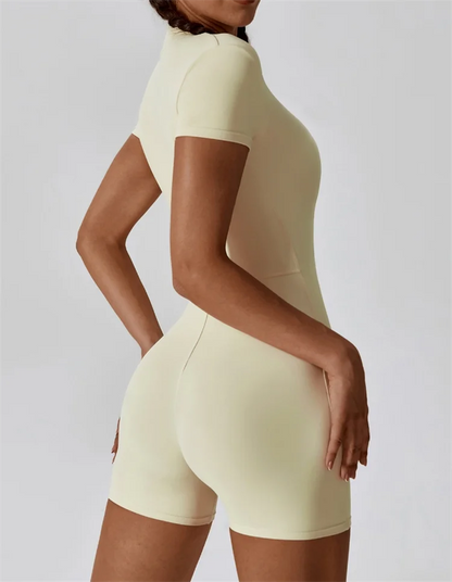 Half-Zip Active Yoga Jumpsuit