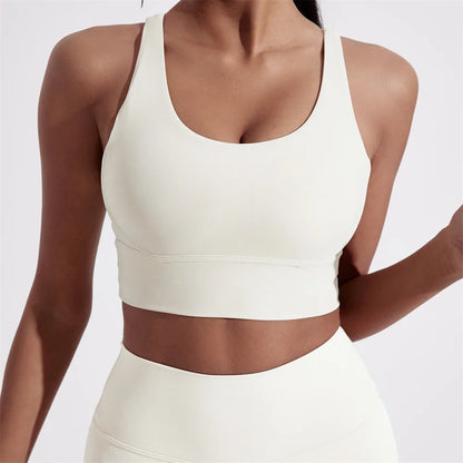 Cross-Back Fitness Bra – High Support