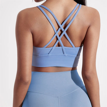Cross-Back Fitness Bra – High Support