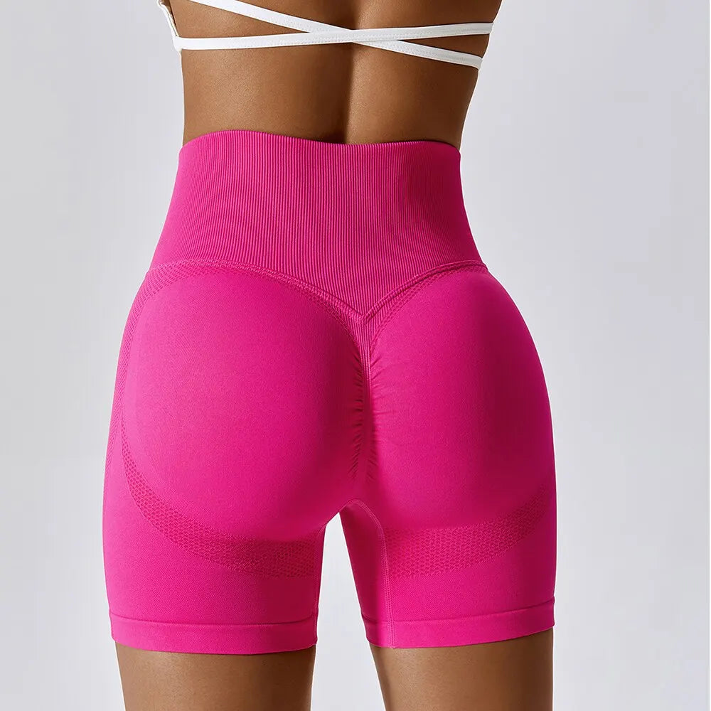 Seamless High-Waist Scrunch Butt Shorts