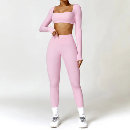 Women’s Sports Set – Quick-Dry Top & Leggings / Top & Shorts