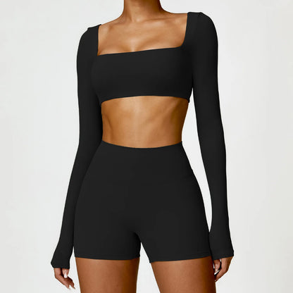 Women’s Sports Set – Quick-Dry Top & Leggings / Top & Shorts