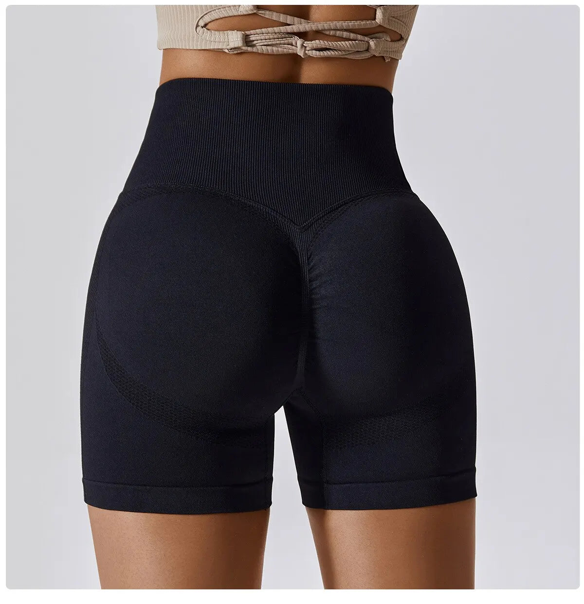 Seamless High-Waist Scrunch Butt Shorts