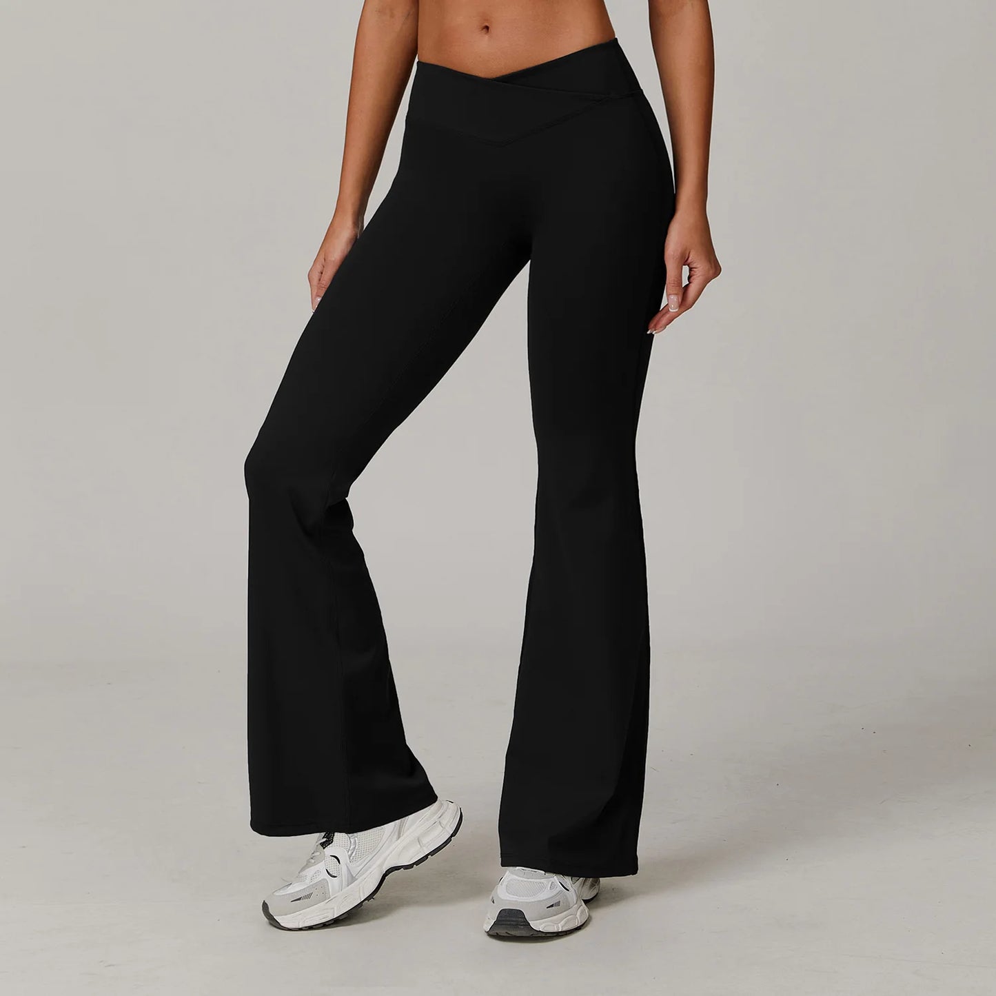 High-Waist Flared Workout Leggings