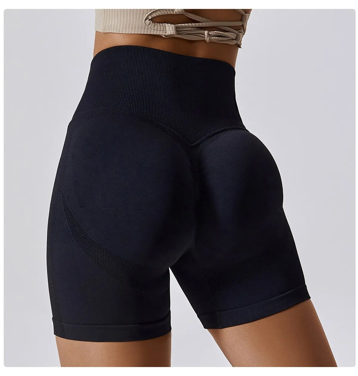 Seamless High-Waist Scrunch Butt Shorts