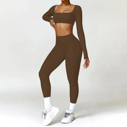 Women’s Sports Set – Quick-Dry Top & Leggings / Top & Shorts