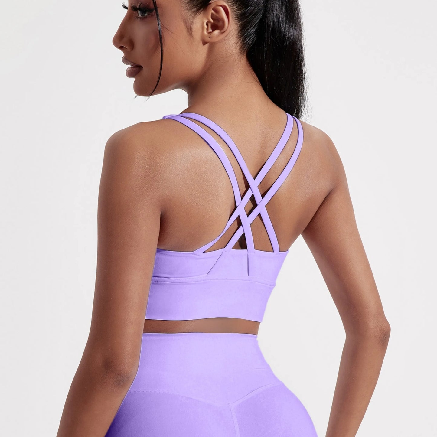 Cross-Back Fitness Bra – High Support