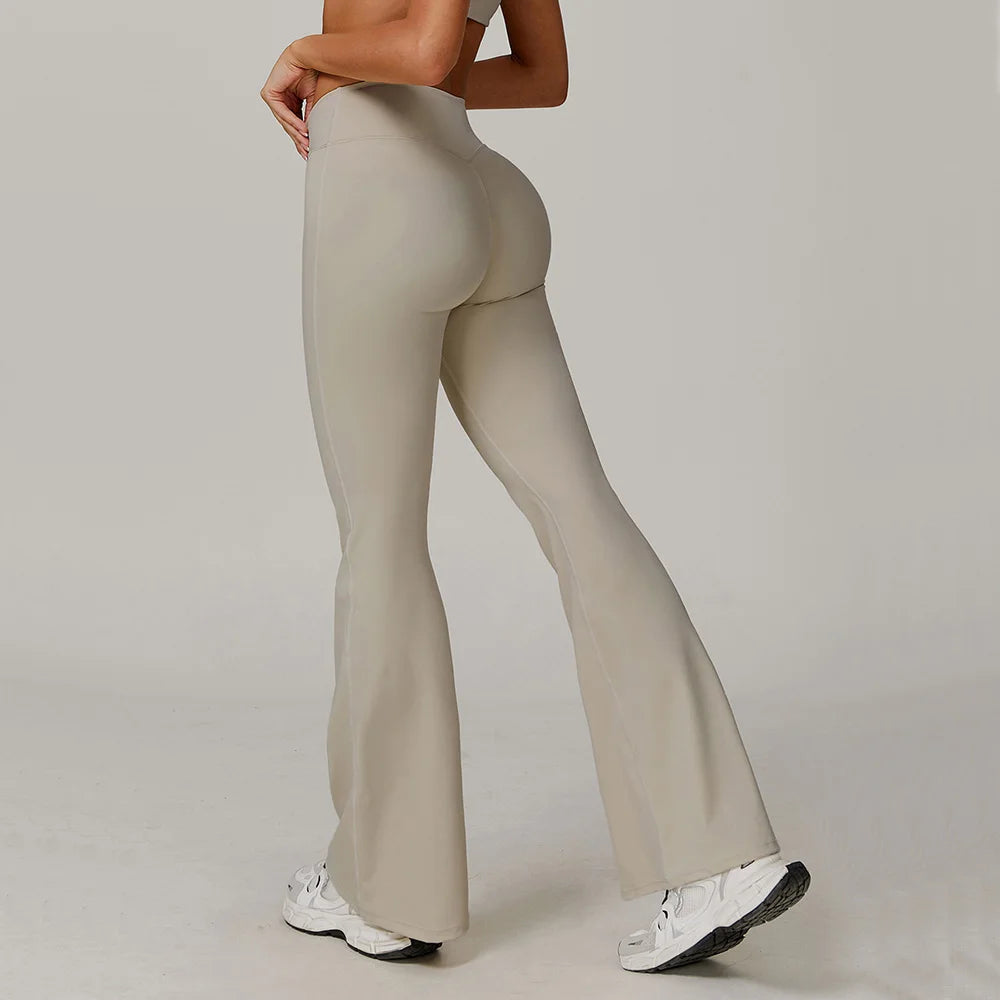 High-Waist Flared Workout Leggings