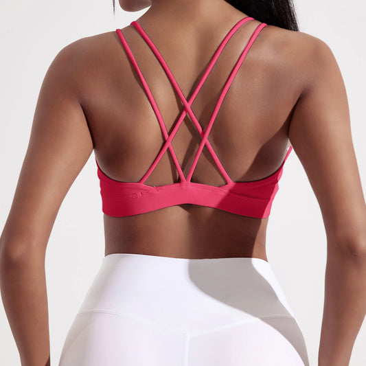 Cross-Back Fitness Bra – High Support