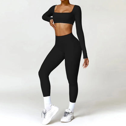 Women’s Sports Set – Quick-Dry Top & Leggings / Top & Shorts