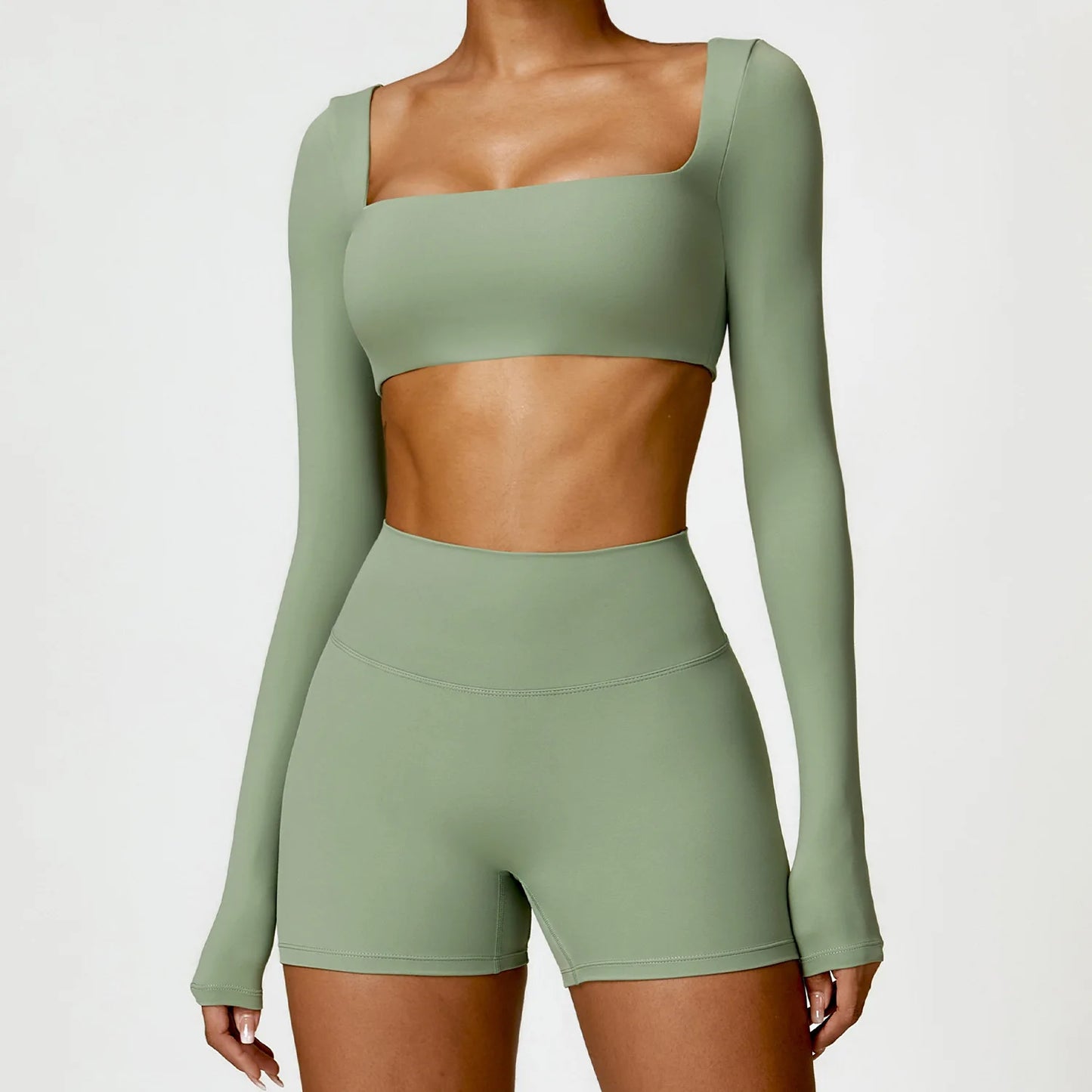 Women’s Sports Set – Quick-Dry Top & Leggings / Top & Shorts
