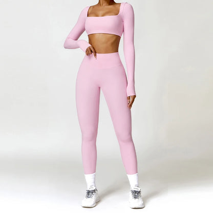 Women’s Sports Set – Quick-Dry Top & Leggings / Top & Shorts