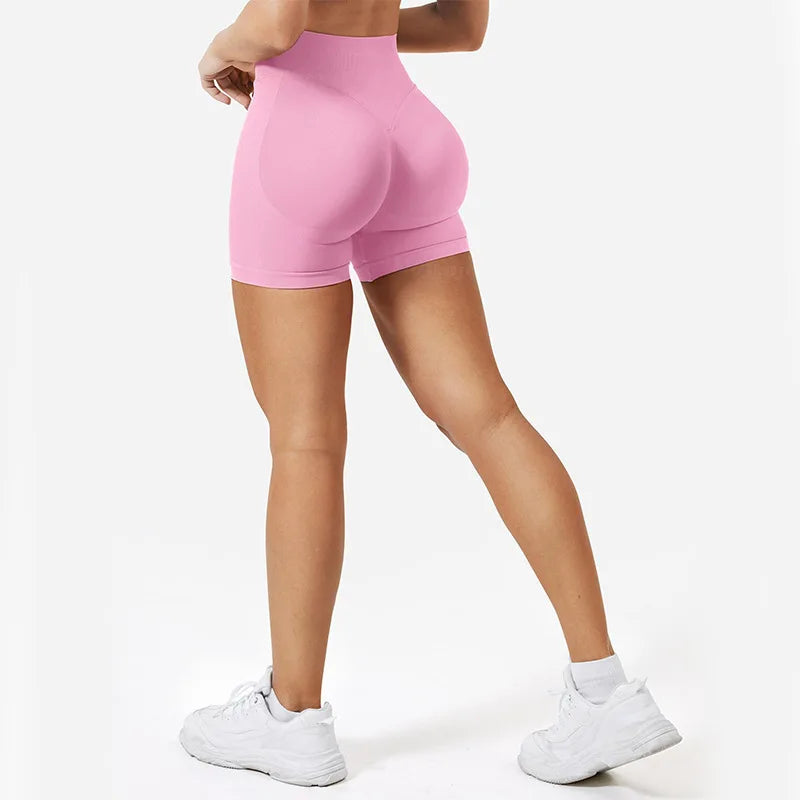 Seamless Scrunch Butt Gym Shorts – High-Stretch Yoga & Bike Shorts