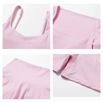 Women’s Sports Set – Quick-Dry Top & Leggings / Top & Shorts