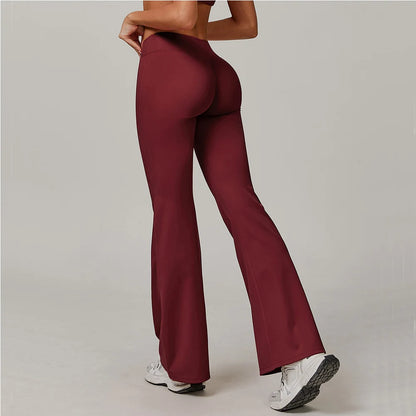 High-Waist Flared Workout Leggings