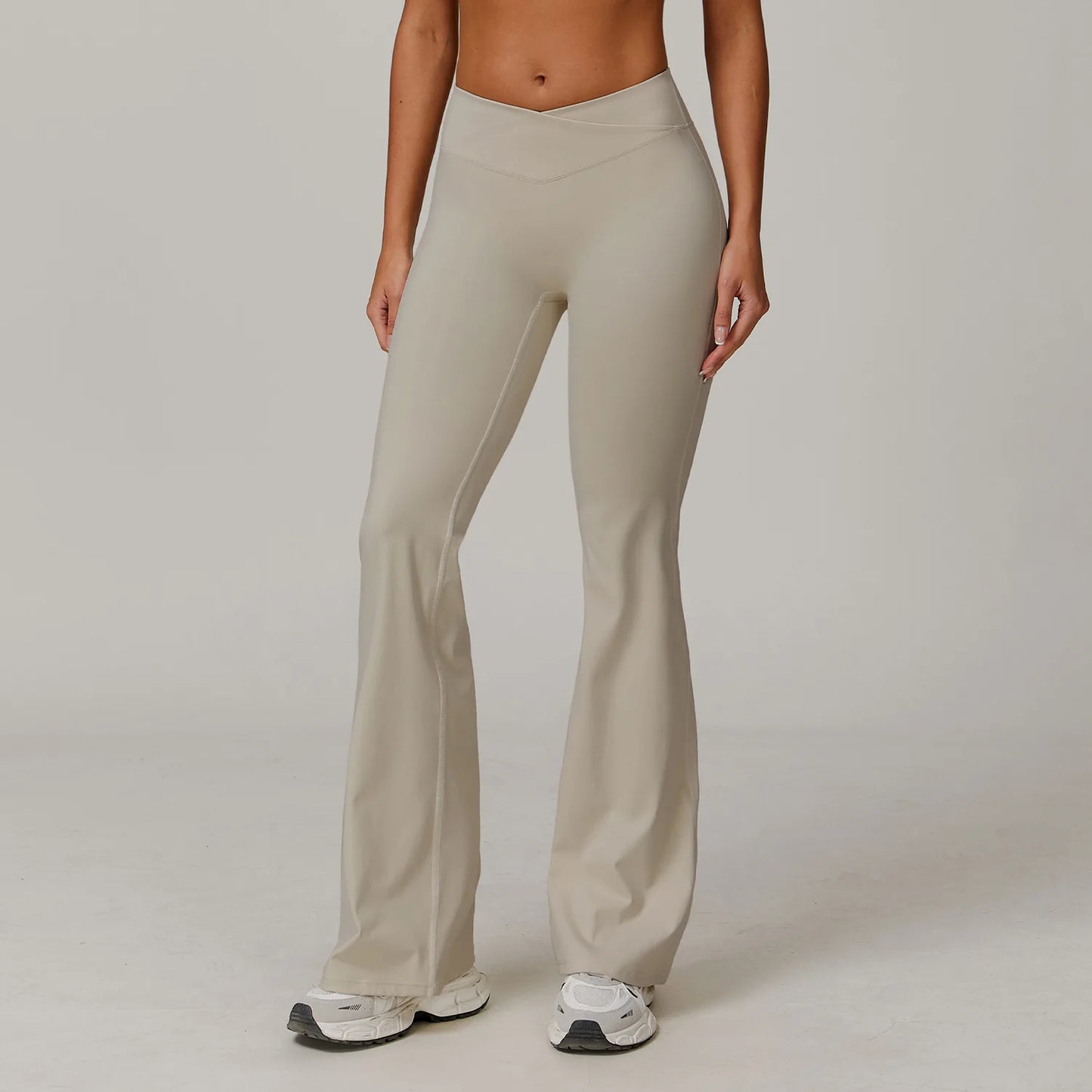 High-Waist Flared Workout Leggings