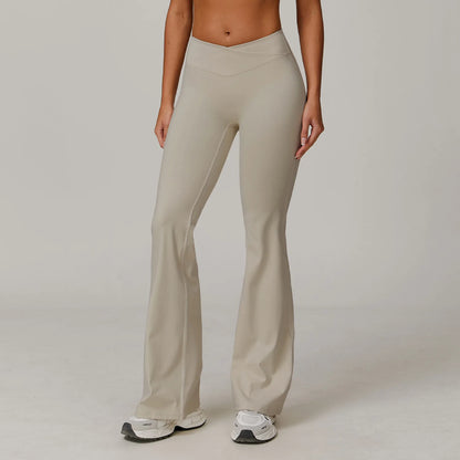 High-Waist Flared Workout Leggings