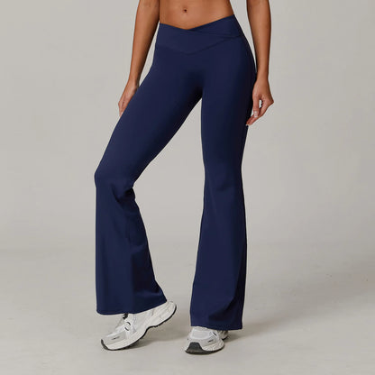 High-Waist Flared Workout Leggings