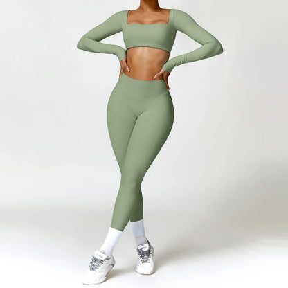Women’s Sports Set – Quick-Dry Top & Leggings / Top & Shorts